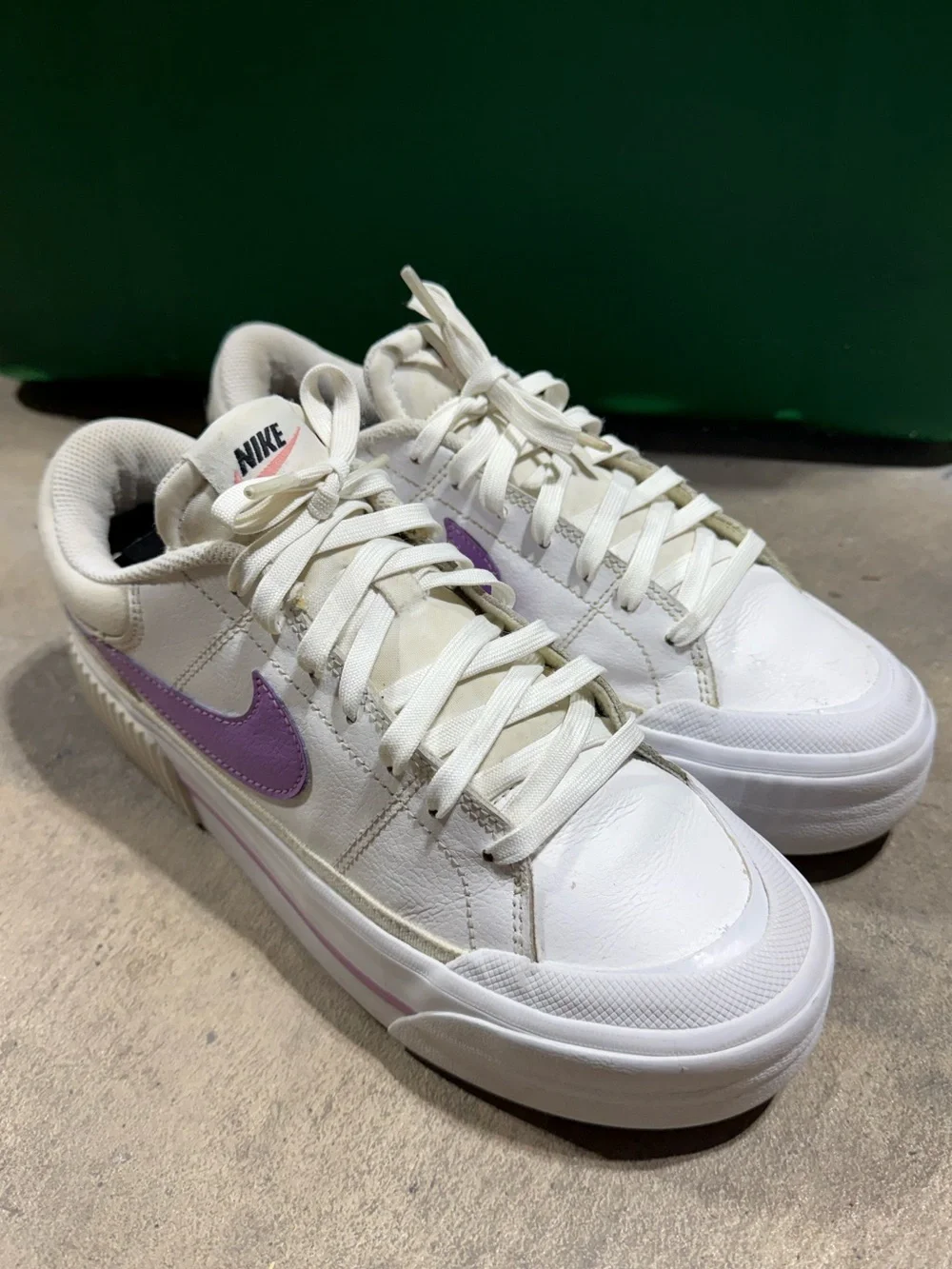 Nike Court Legacy Lift White Navy/Lavender Platform Sneakers DM7590-103 Sz: 8.5